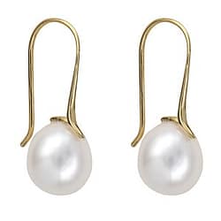 Oval Freshwater Cultured Pearl Earrings