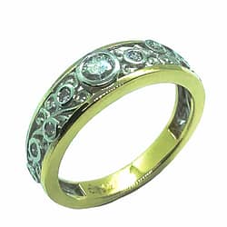 9ct Yellow & White Gold Diamond Ring totaling 0.36ct