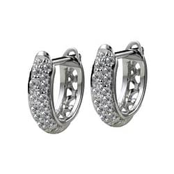 9ct Diamond Set Huggies