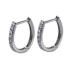 9ct Oval Diamond Set Huggies