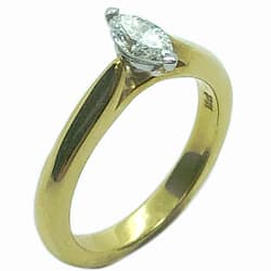 18ct Yellow Gold 0.41ct Marquee Diamond Ring