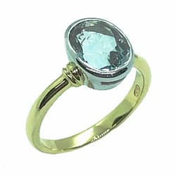 9ct Yellow & White Gold 2.76ct Aquamarine Ring