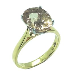 9ct Yellow & White Gold 4.07ct Morganite Ring