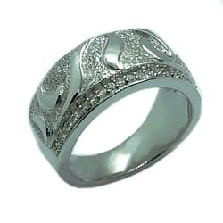 18ct White Gold Diamond Set Band