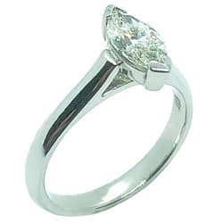 18ct Gold, Marquee Diamond Ring, Totaling 0.83ct