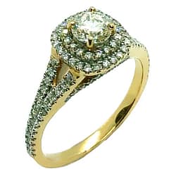 18ct Rose Gold, Halo Diamond Ring Totaling 1.05ct