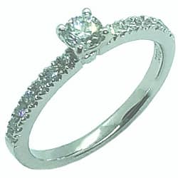 18ct White Gold Diamond Ring, Totaling 0.46ct