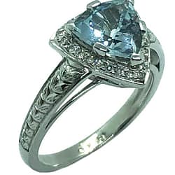 9ct White Gold 1.53ct Aquamarine Ring