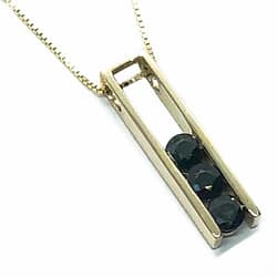 9ct Yellow Gold Sapphire Pendant