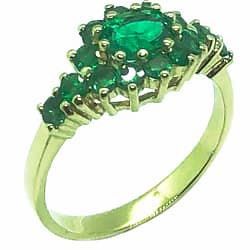 9ct Yellow Gold Emerald Ring, totaling 1.12ct